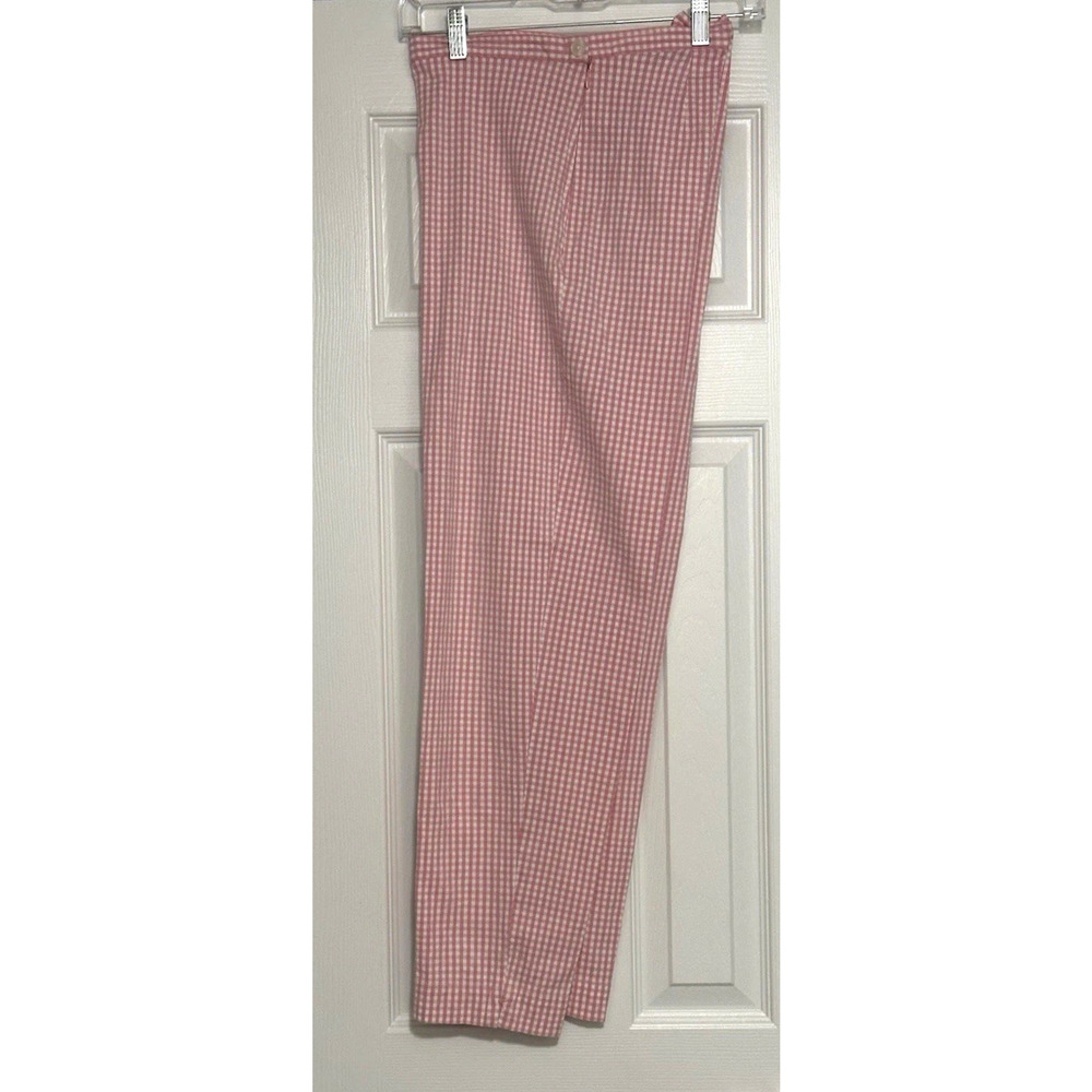 Women's Pants British Khaki Women’s Pink and‎ White Gingham Pants S 8